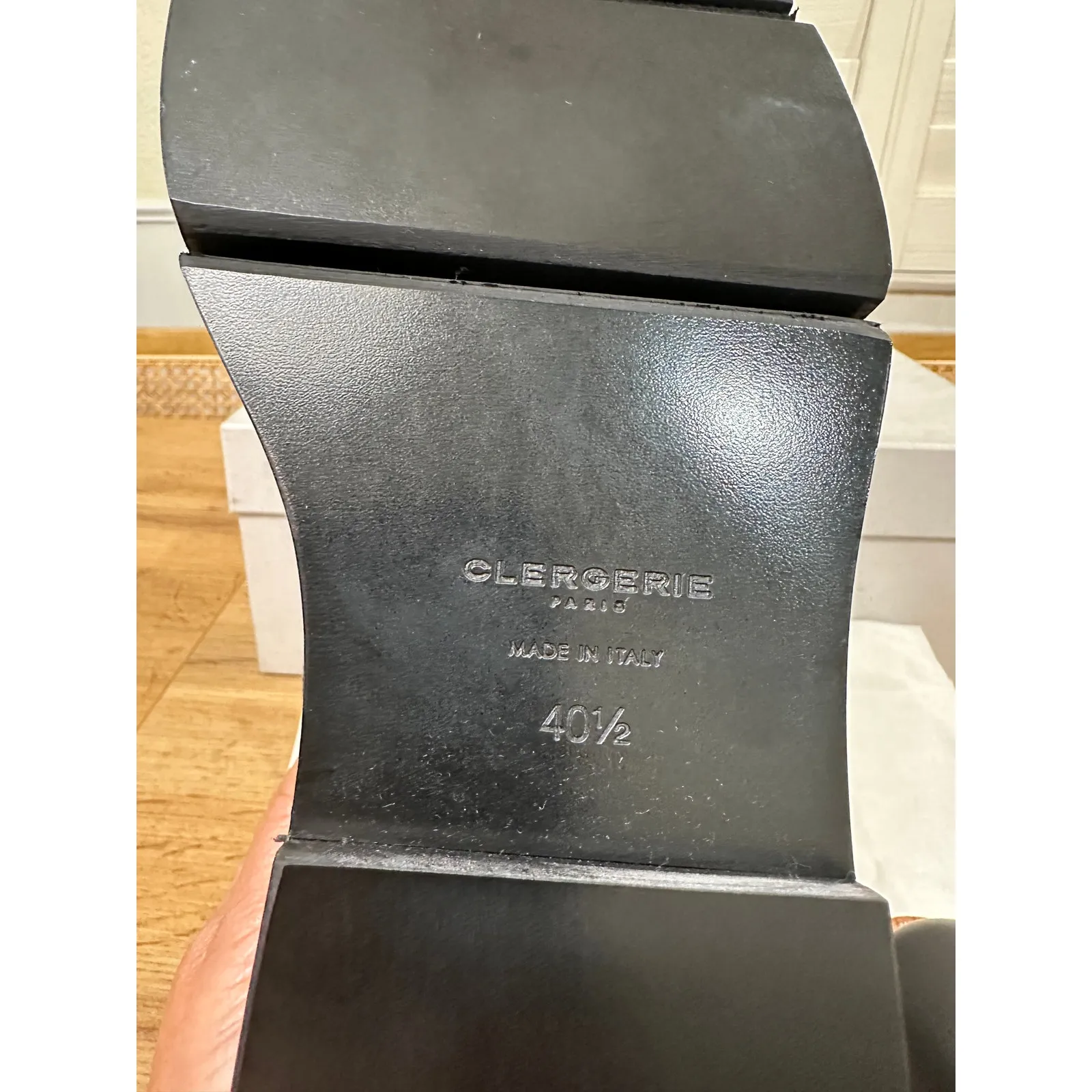 Clergerie Paris Womens Charli Derby Platform Oxford Black Leather Size 10 US NIB - Image 13