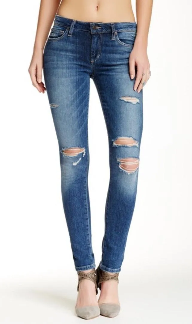 Distressed Skinny Ankle Jeans - Image 2