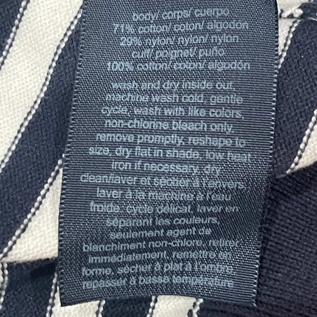 Tommy Hilfiger Blue and White Striped Crewneck Sweater - Image 9