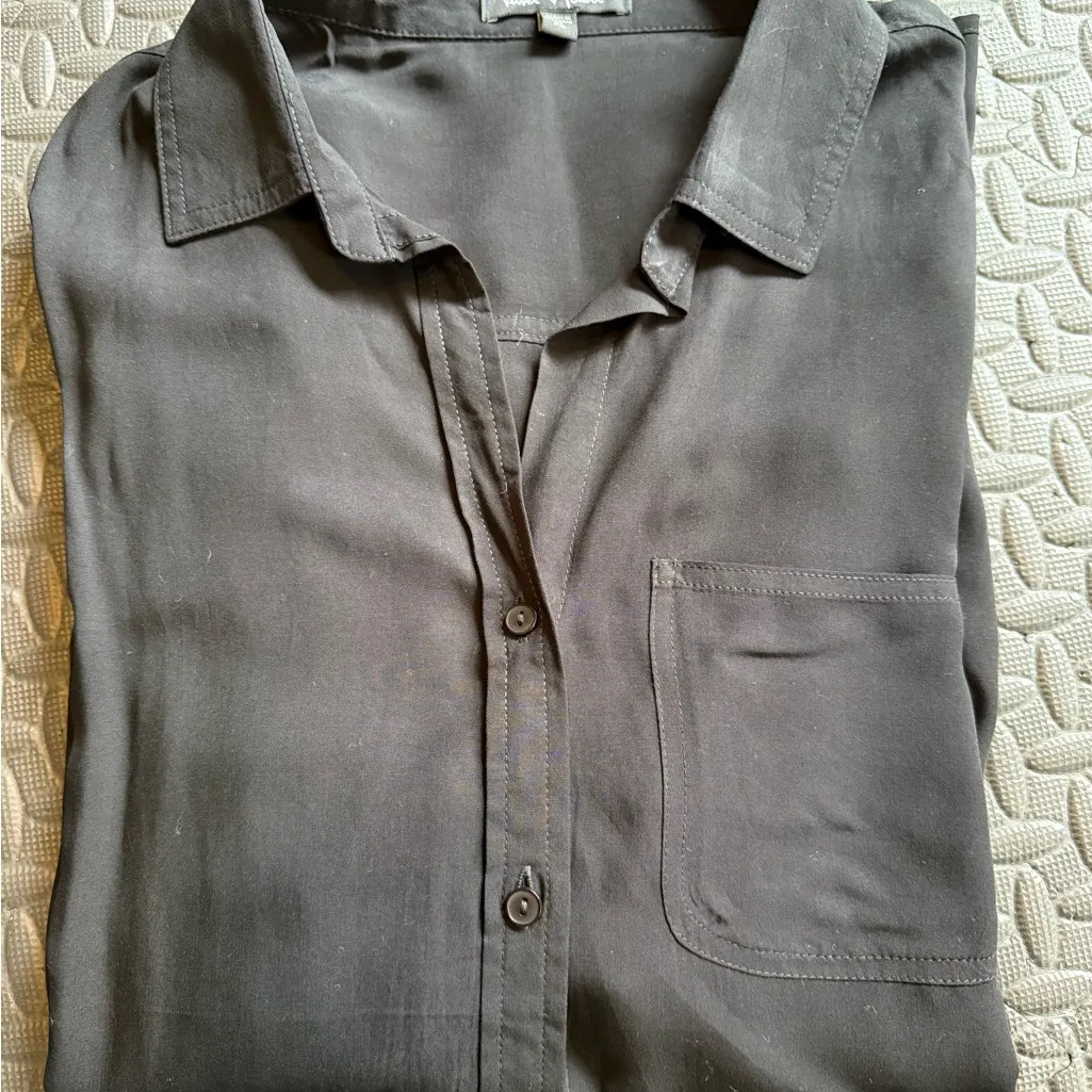 Velvet Heart  Black Rayon Blouse NWOT - Image 4