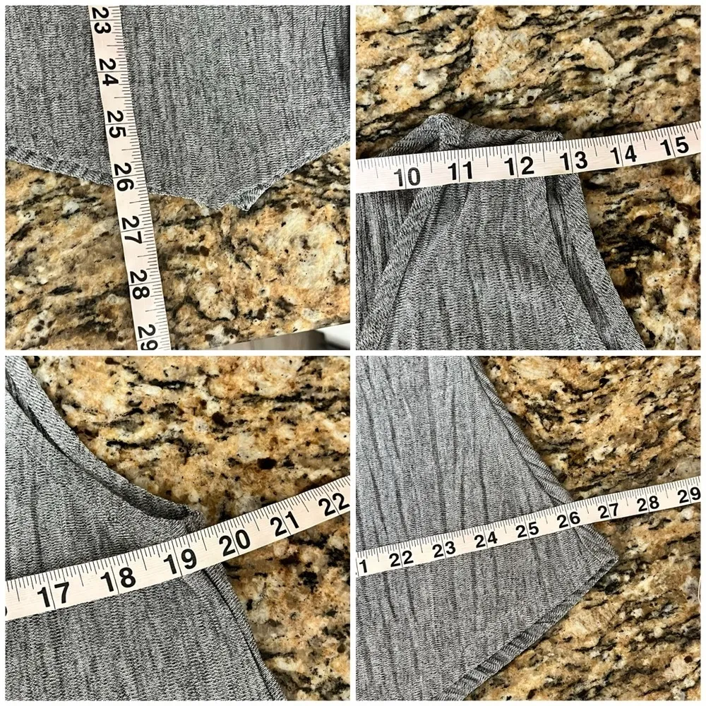 Amana Silver Crinkle Pleated Tunic Blouse Women’s L Metallic Glam Capsule Career Size L - Image 6