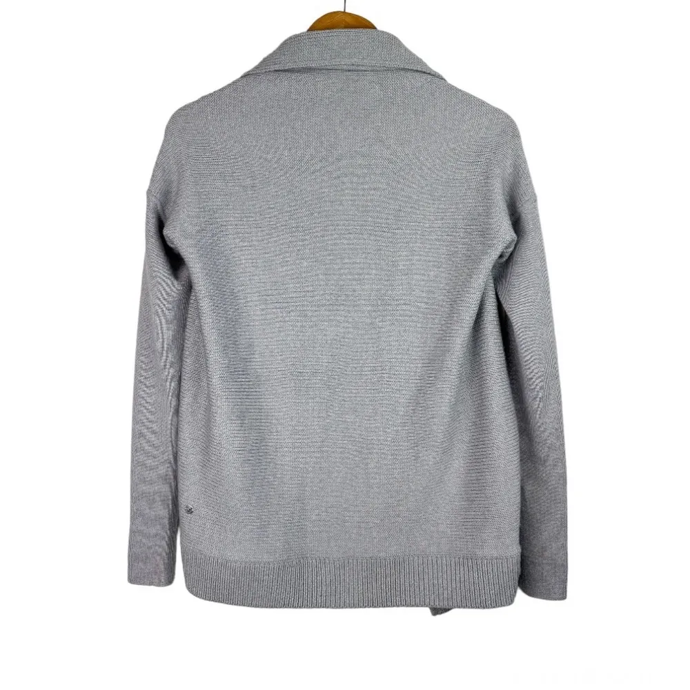 Lululemon  Wrap It Up Sweater Grey Merino Wool Zipper Cardigan - Image 5