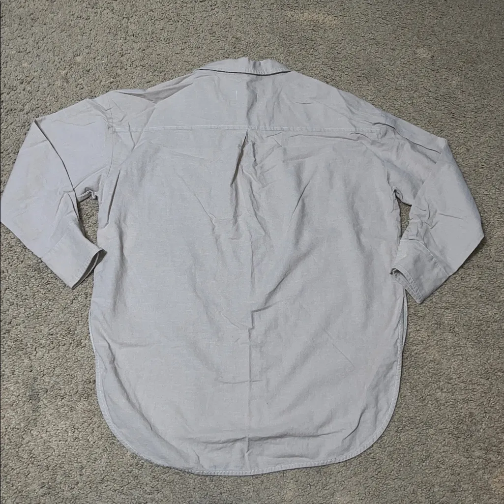 Anthropologie Maeve Bennett Linen Buttondown Relaxed Shirt‎ Taupe X-Small - Image 4