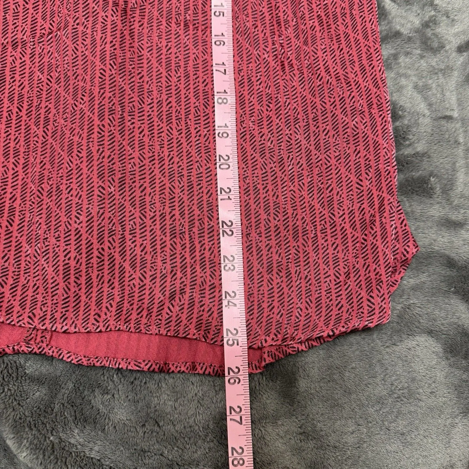 Anthropologie Maeve High Neck Tank Size M Pink Geometric Satin Tie Bow - Image 10