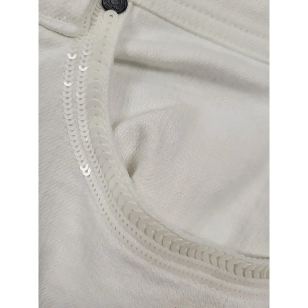 Chico's Platinum Cuffed Ankle Bright White Jeans Cropped Size 10 - 1.5 - Image 3