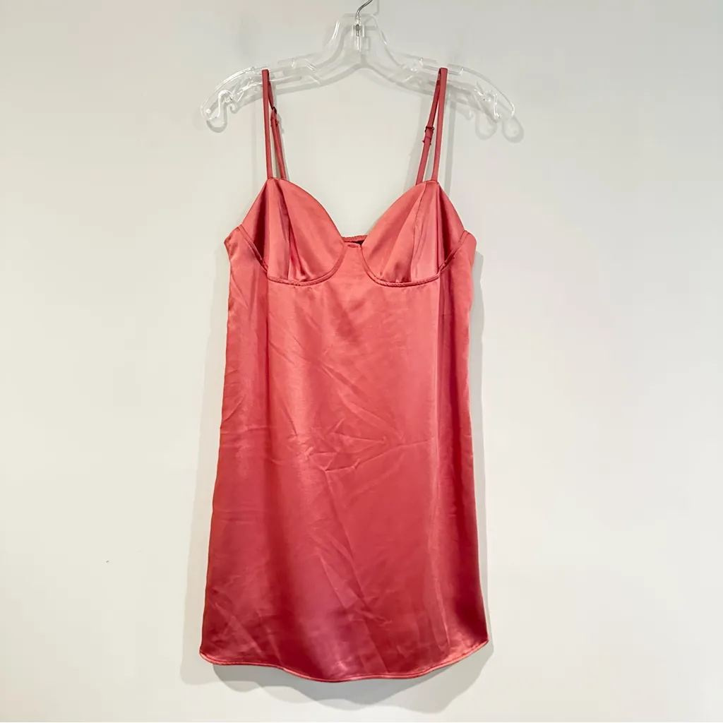 Wild Fable Satin Slip Dress Women's Medium Rose Pink‎ Y2K Coquette Dainty Hippie - Image 3