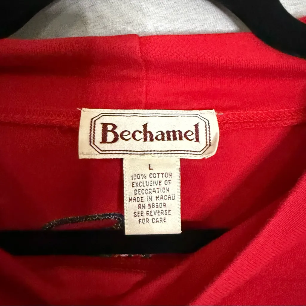 Bechemal‎ Snowman Christmas Womens Sweatshirt Size L / XL Tacky Holiday Vintage Red - Image 3