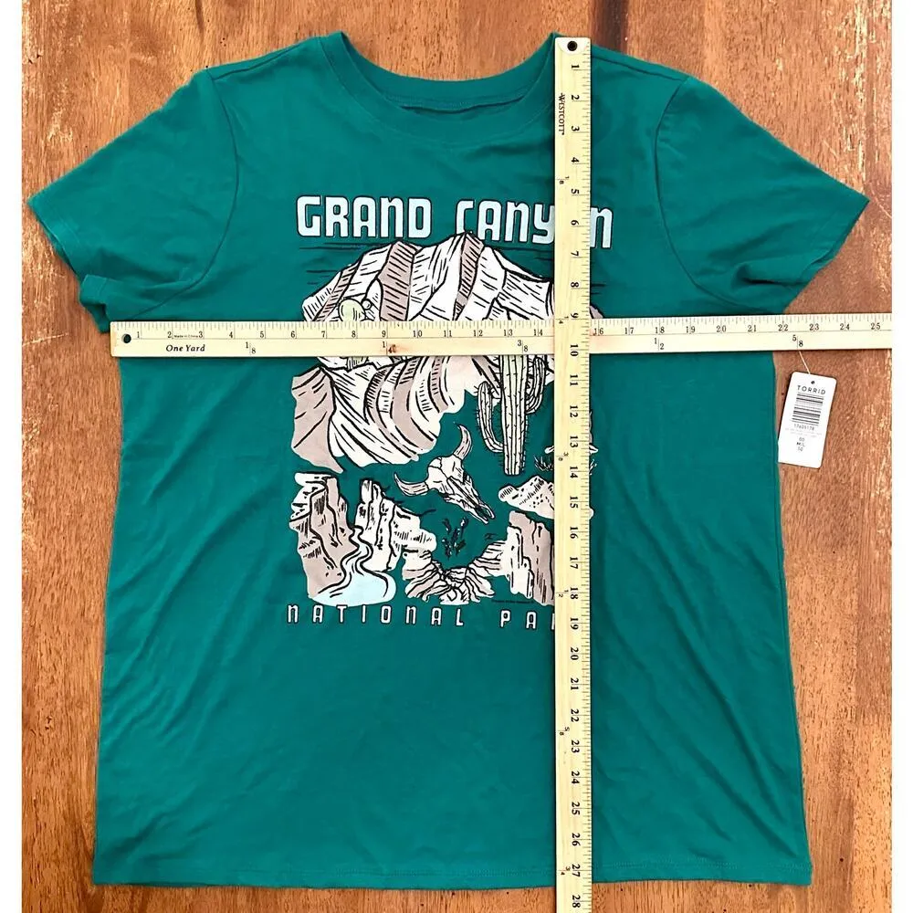 NWT Torrid Green Grand Canyon Graphic T-Shirt, Size 00 or 10 or M/L - Image 5