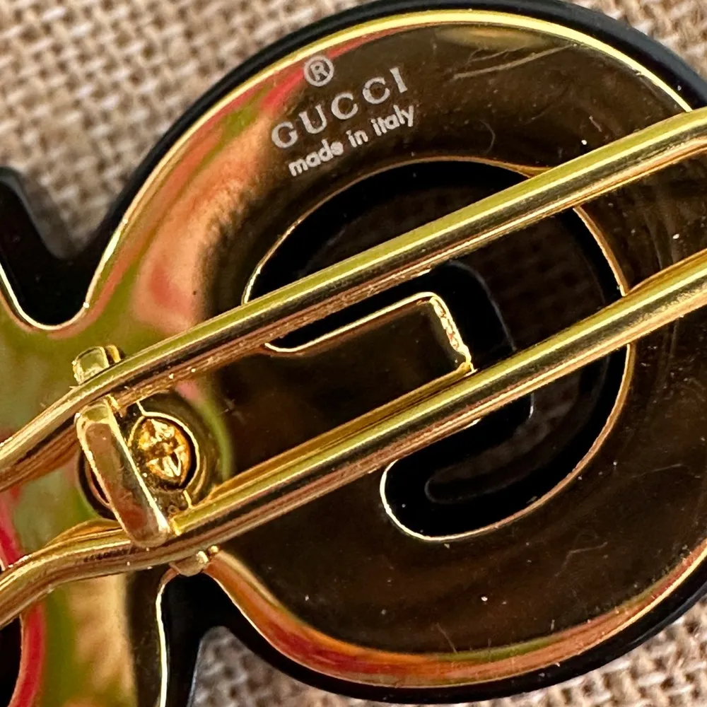 Gucci Logo Crystal Hair Clip - Image 4