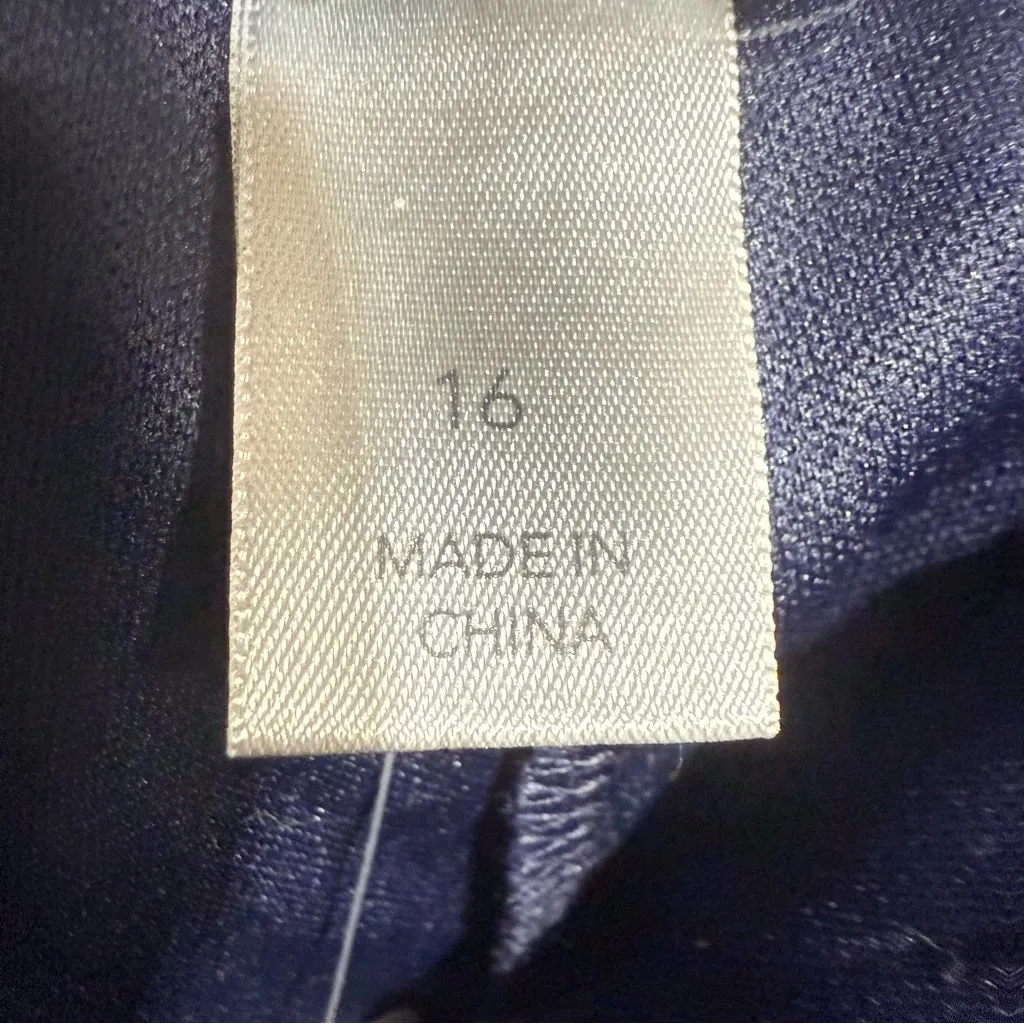 Christopher & Banks Dark Blue Denim Trendy Mini Skort, Size 16 NWT - Image 8