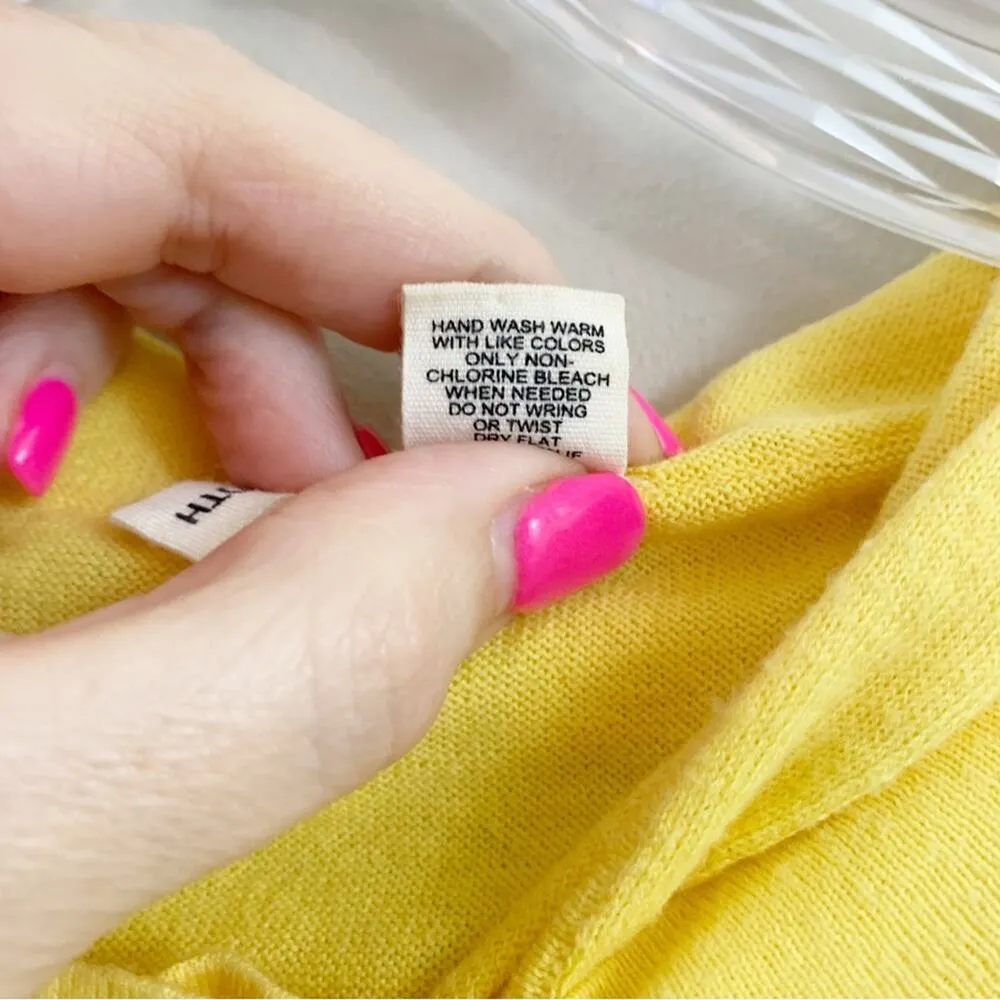 Anthropologie Moth Hooded Button Down Yellow Cardigan - Image 3