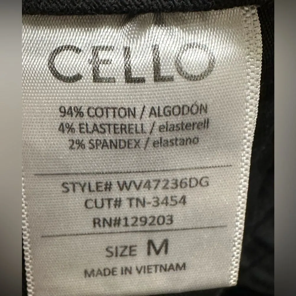 Cello black denim high rise frayed hem shorts - Image 5