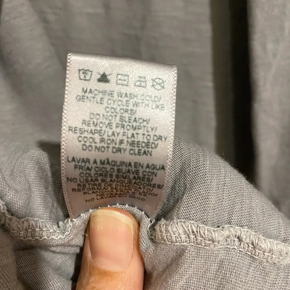 Avocado Grey Split Back Work Out Tank Top Sz L Gray Size L - Image 6