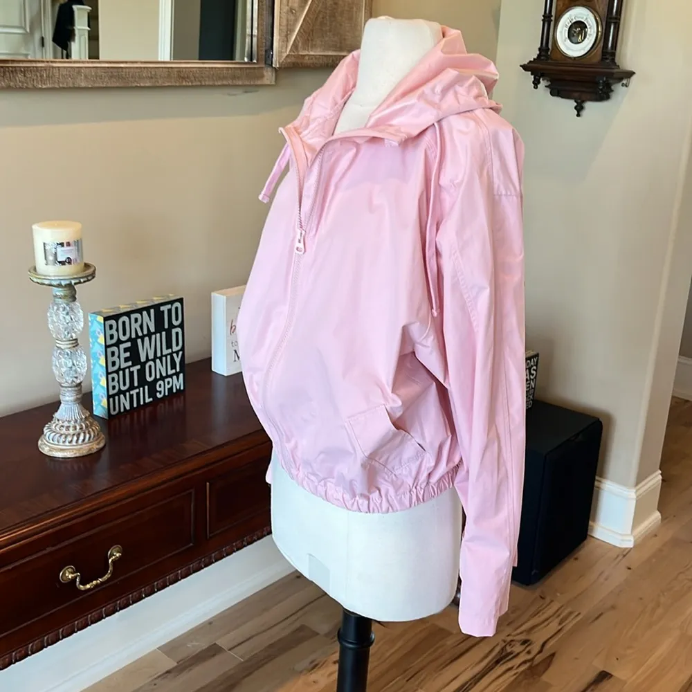 Scuba Neck Windbreaker Hooded Zip Pastel Pink Size undefined - Image 4