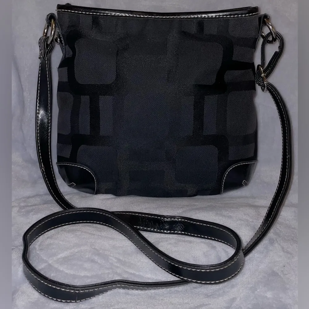 Nine West Black Geometric Squares Crossbody - Image 2