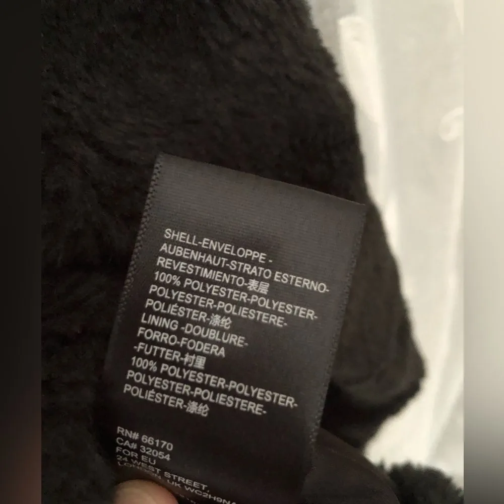 Urban Outfitters Teddy Faux Fur Coat jacket drawstring oversized women sz S zip - Image 8