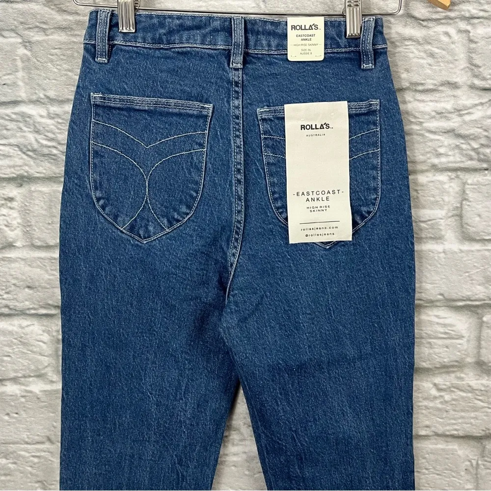 NWT Rollas 26” Eastcoast Ankle Misty Blue Organic High - Image 9