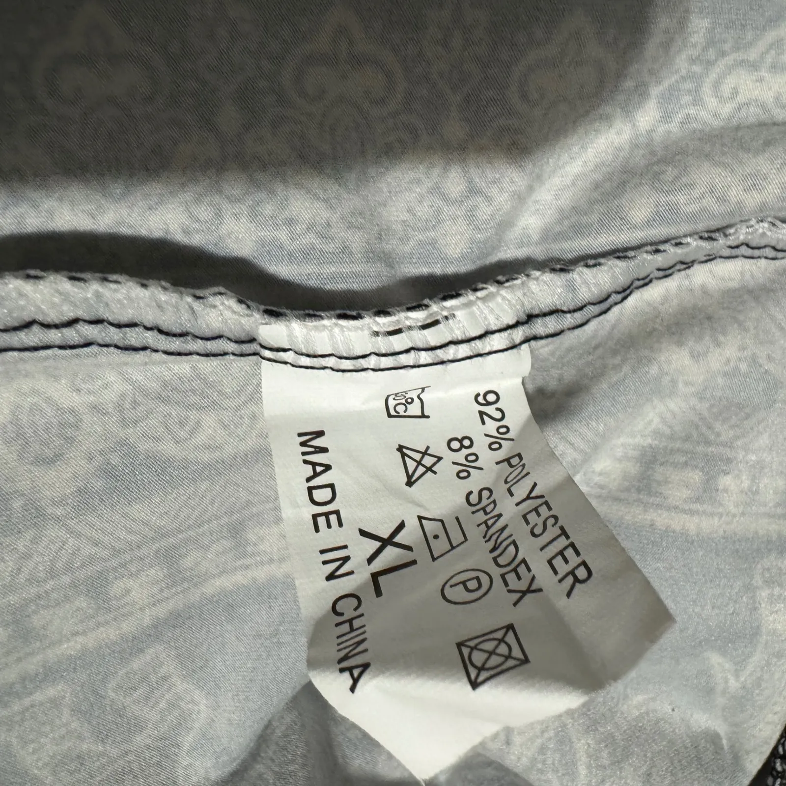 Womens Elephant Print Bell Bottom Pants Black White Boho Flare Leg Stretchy XL - Image 4