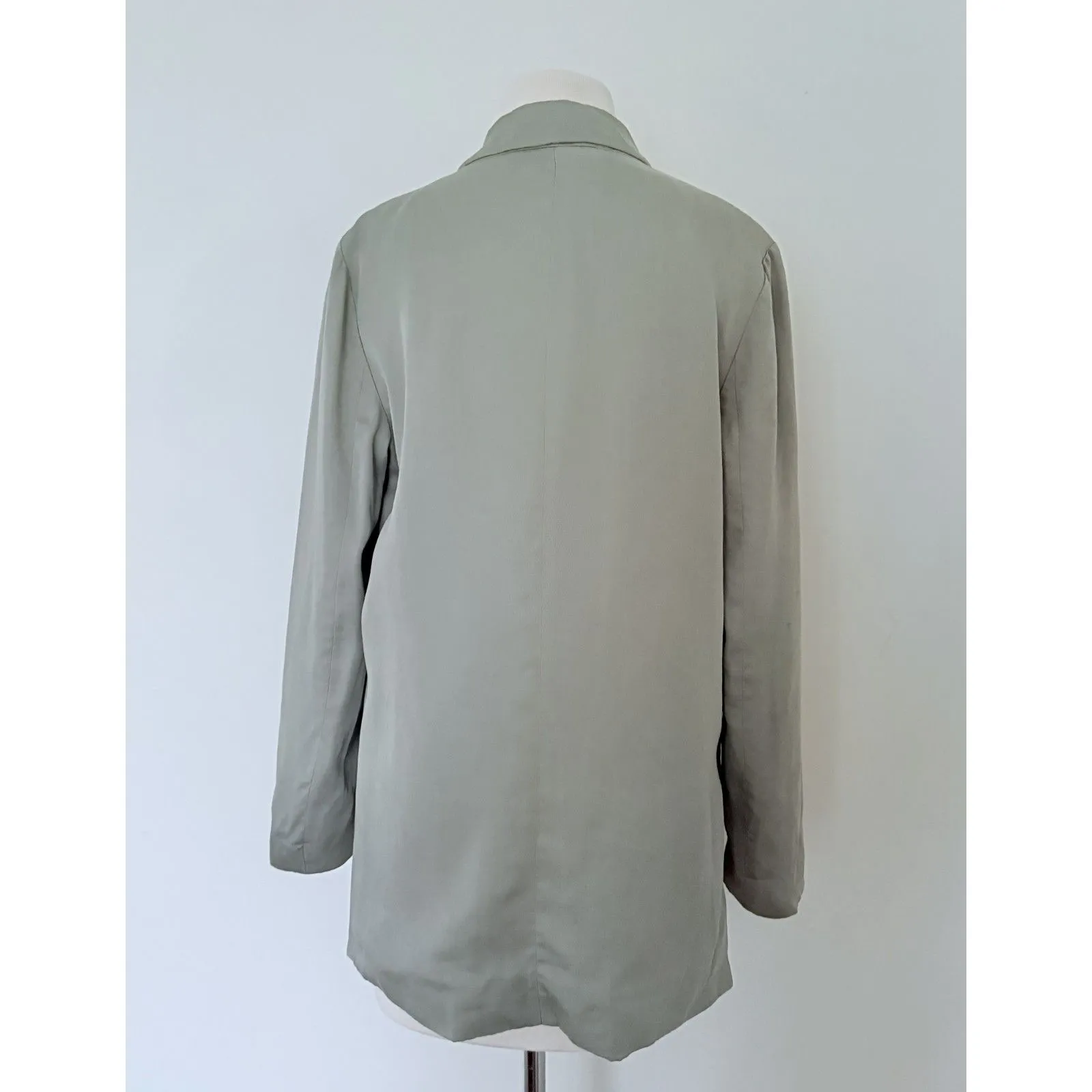 AllSaints Alva Pistachio Blazer Minimal Sleek Nightout Officecore Lyocell Sz 2 - Image 3