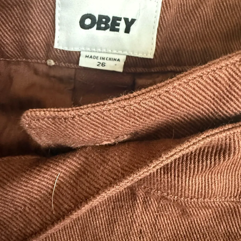 Obey‎ brown skirt, Size 26 - Image 3