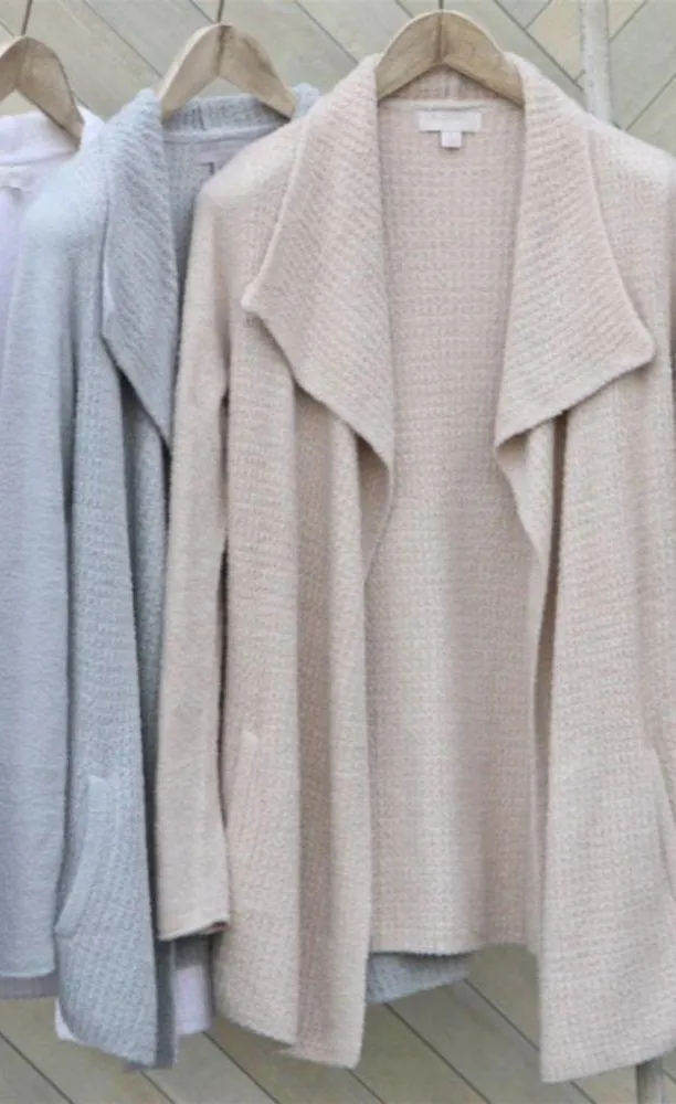 💕BAREFOOT DREAMS💕 CozyChic Lite Coastal Cardigan ~ Bisque XS NWT - Image 8