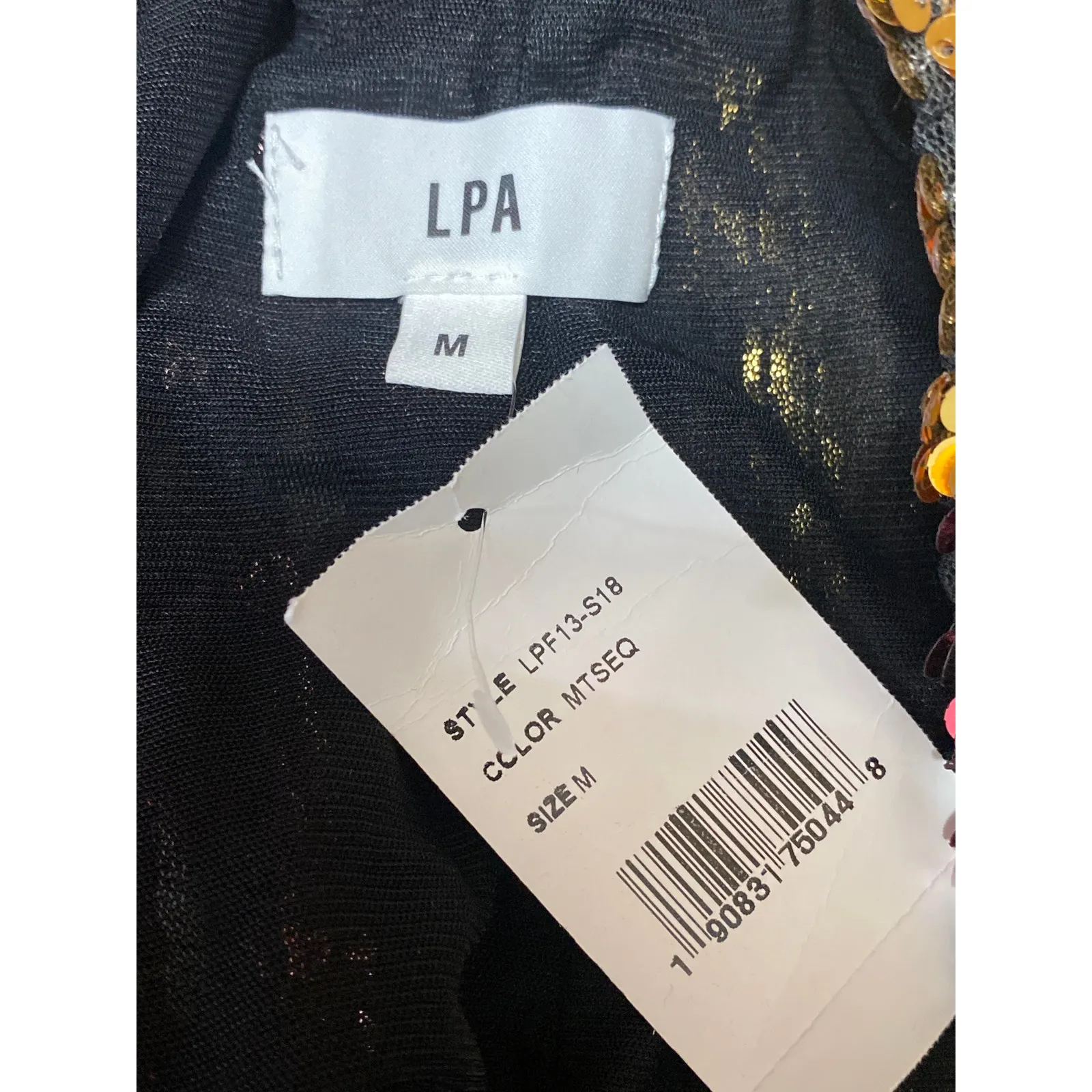 NEW LPA Short 194 Multicolor Striped Sequin High Rise Mini Party Shorts Size M - Image 6