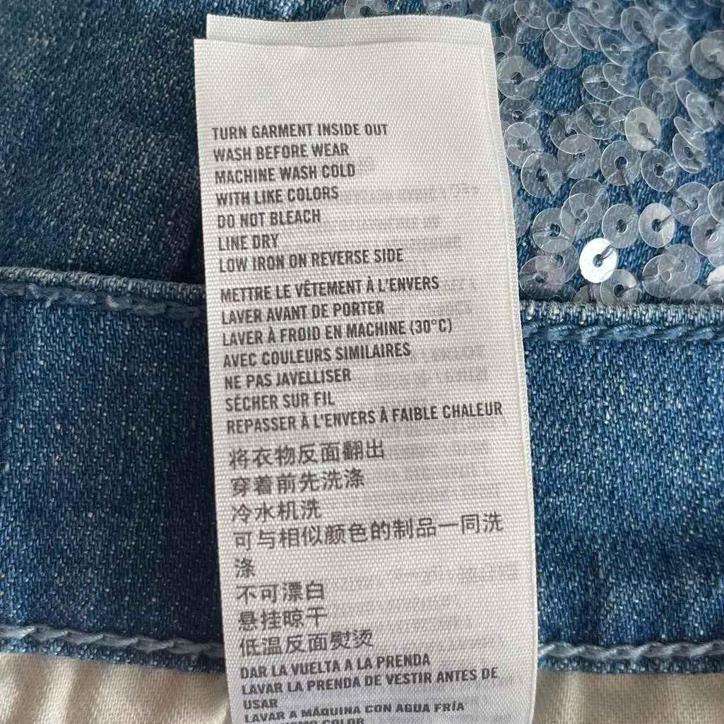 Hollister Sequin High Rise Denim Short 7 - Image 7