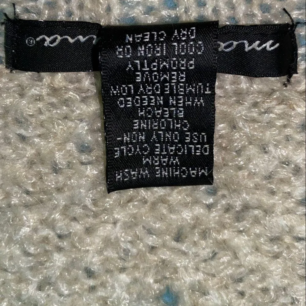 MARINA LUNA cardigan wool mohair blend scalloped knit long sleeve NEW size L Size L - Image 6