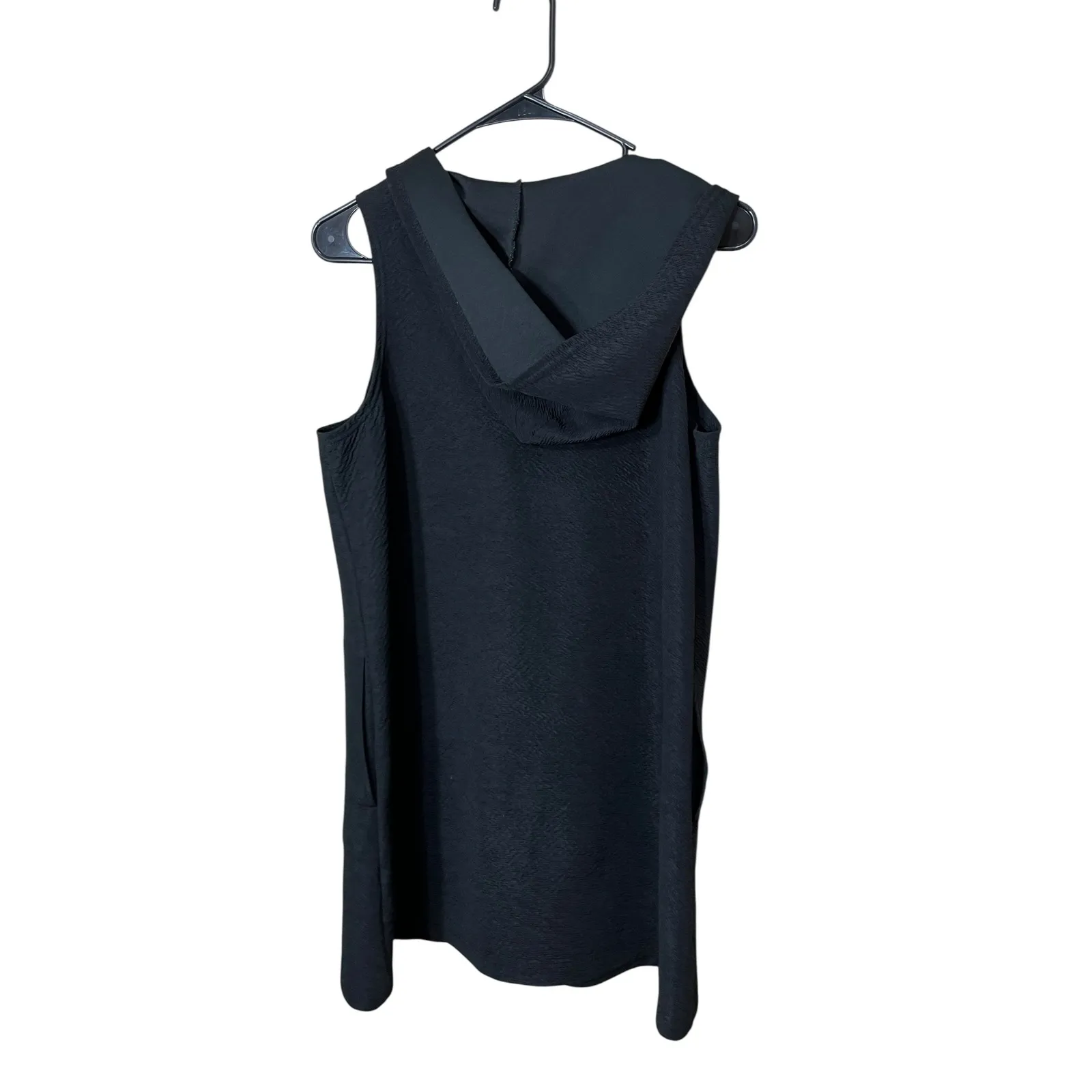 Jordan Taylor Y2K Black Hooded Sleeveless Midi Dress‎ - Zip Front - Made in USA - Image 7