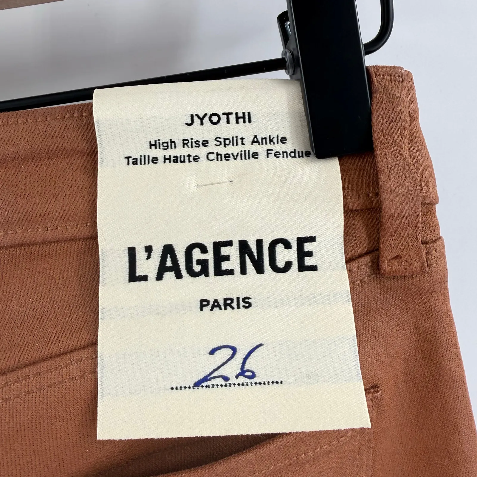 L'AGENCE Jeans Women SZ 26 NWT Jyothi High Rise Split Ankle Skinny Cognac Coated - Image 5