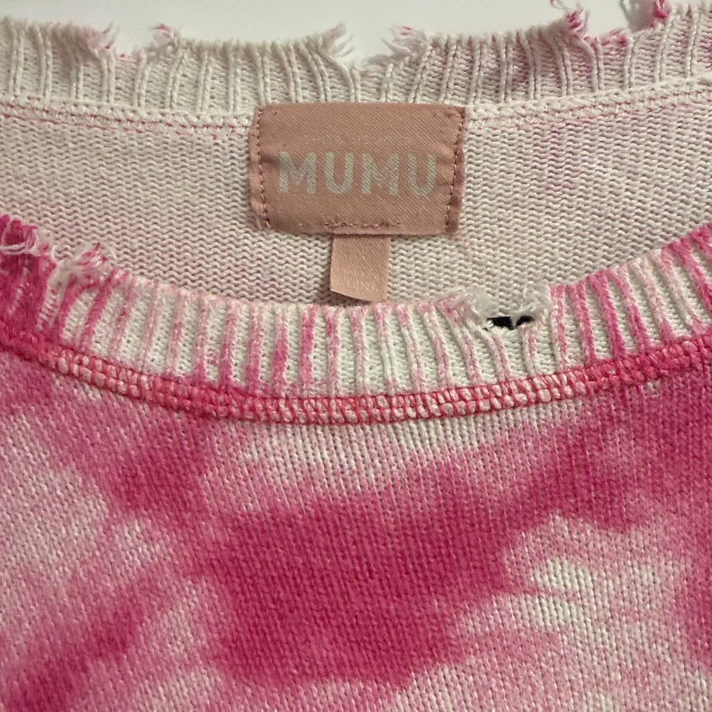 Oaklyn Show Me Your MuMu Pink Tie-Dye Sweater - Small - Image 2