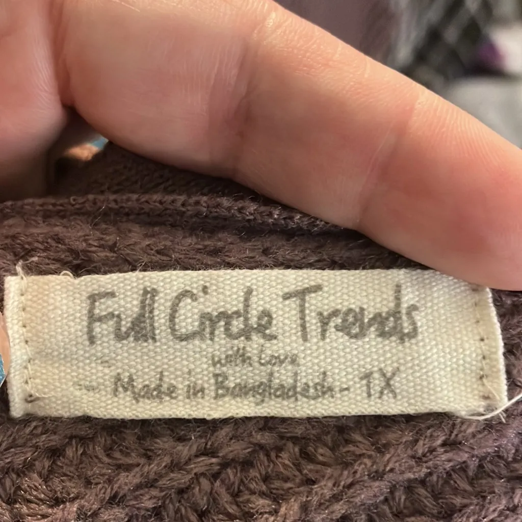 Full Circle Trends V-Neck Sweater Dress, 1X - Image 5