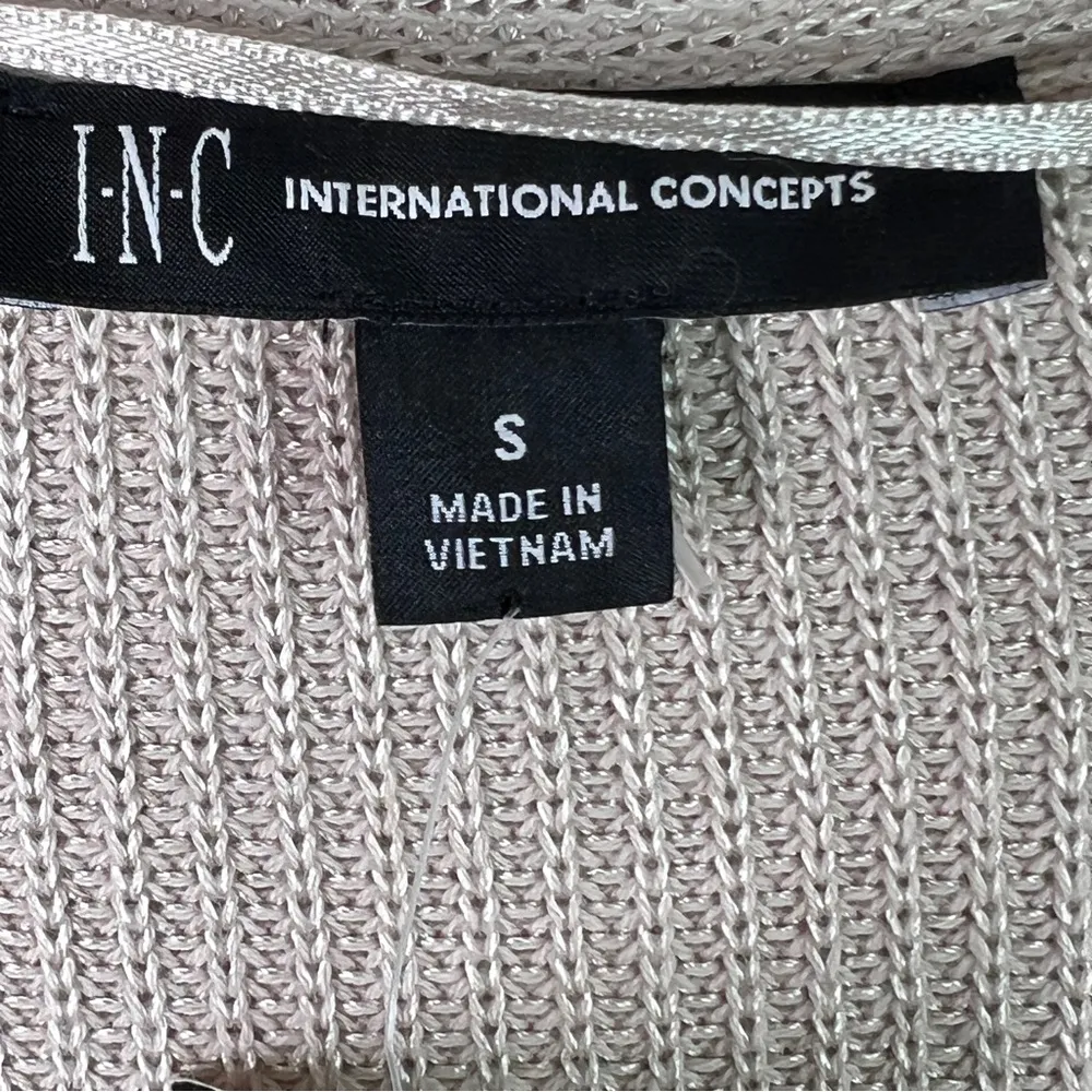 INC Small Puff Sleeve Completer Cardigan Sweater Open Front with Shoulde… - Image 9