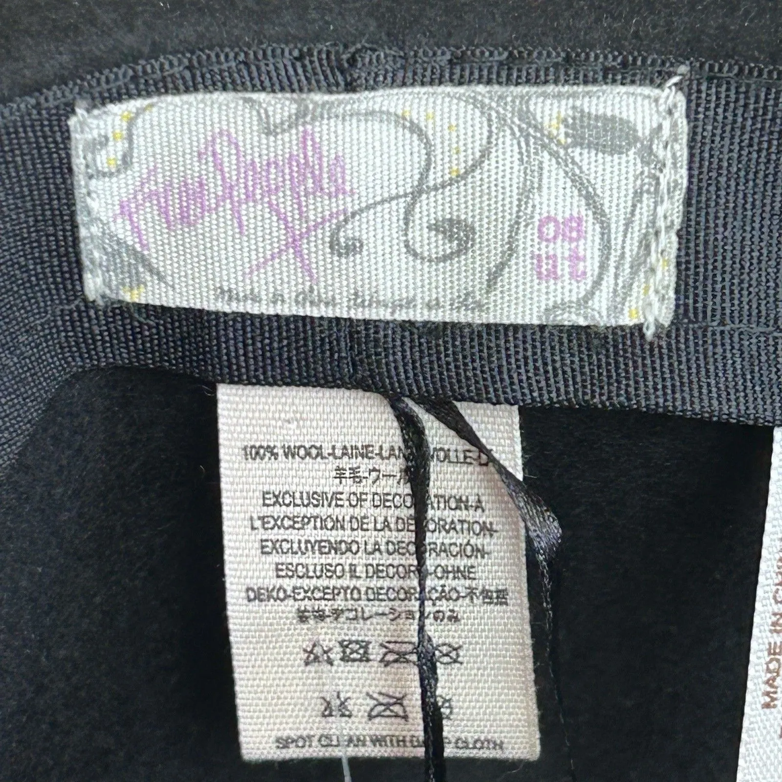 Free People Wool Fedora Hat Black W/ Leather Band One Size $78 - Image 7