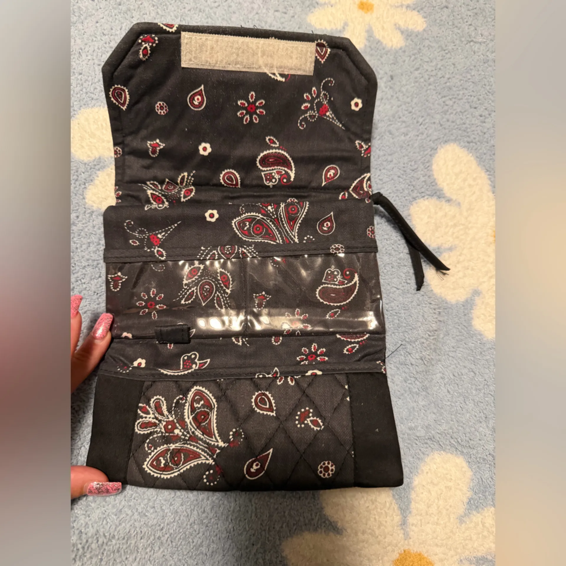 Black Quilted Women's Wallet - Image 4