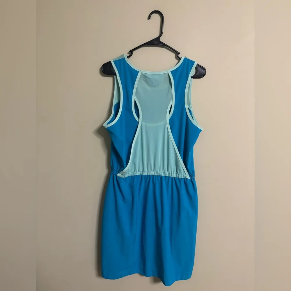 Title Nine 9 Tank Dress Size Large Blue Green Color Block Tennis Golf Pockets - Image 2