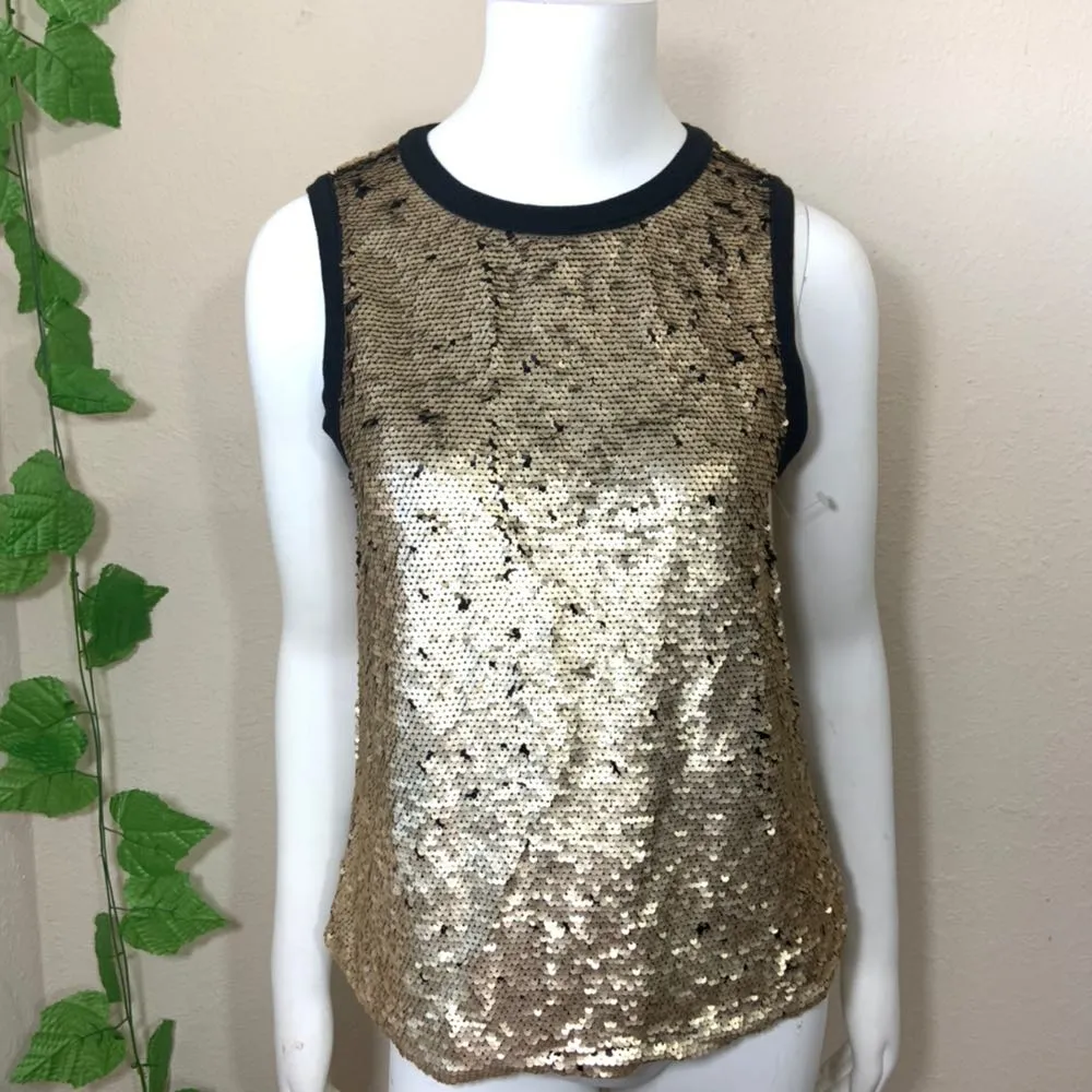 Gold Sequins Reversible Mermaid Tank Top - Image 6