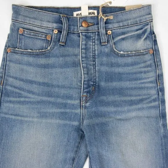 Madewell Rivet & Thread Cali Demi-Boot Jeans in Shetland Wash,  made in USA,‎ 25 - Image 4