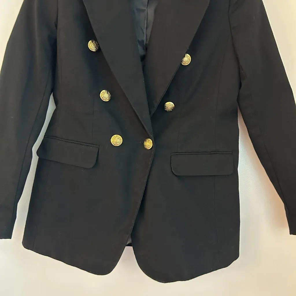 Banana Republic Women's Double Breasted Cadet Blazer in Black Size 4 - Image 6