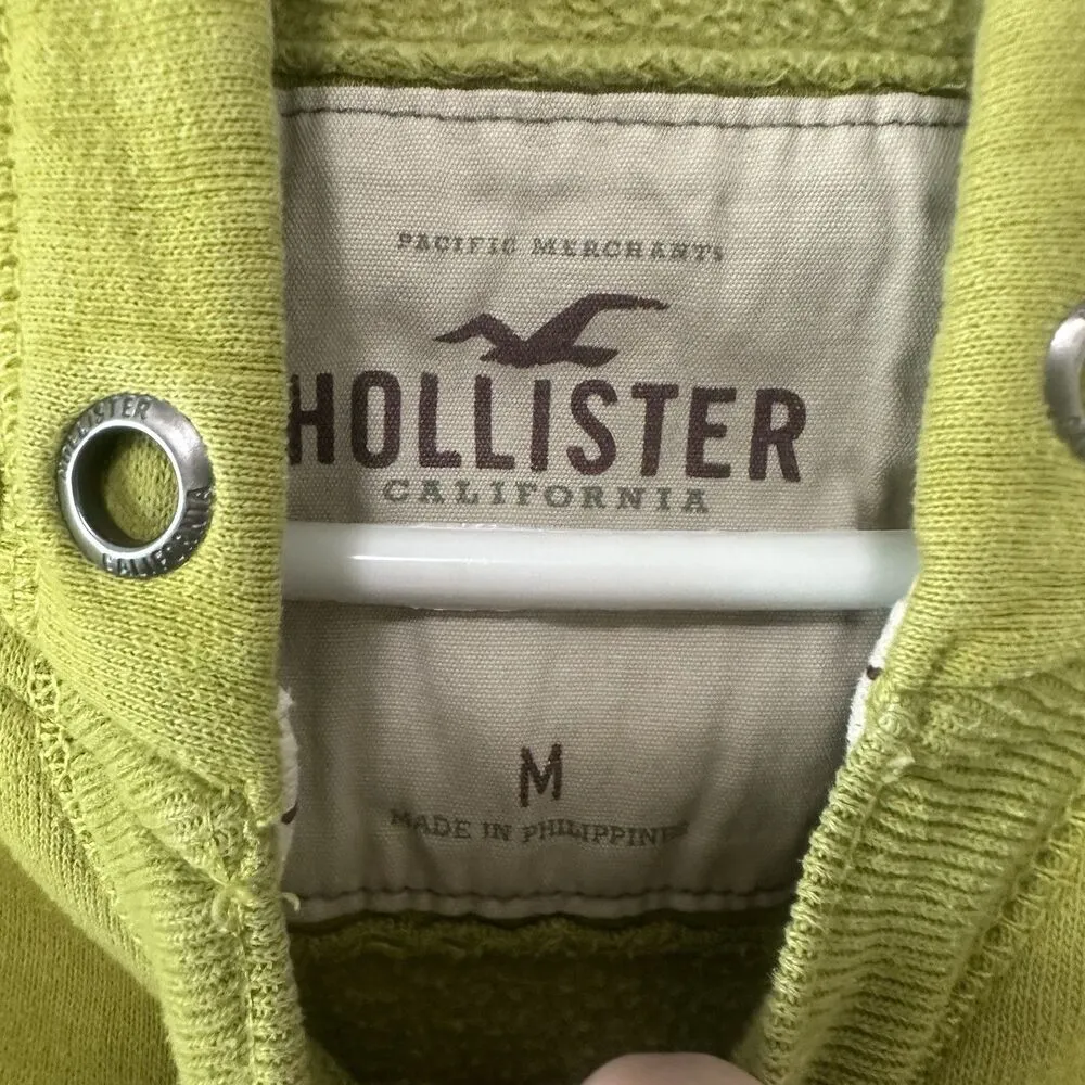 Women’s Hollister Hoodie Y2K Write-out Logo Green Size Medium - Image 3