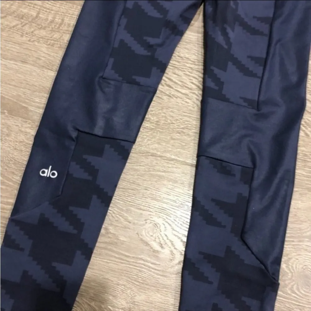 ALO Yoga Blue Houndstooth Full Length Leggings XS Legging - Image 8