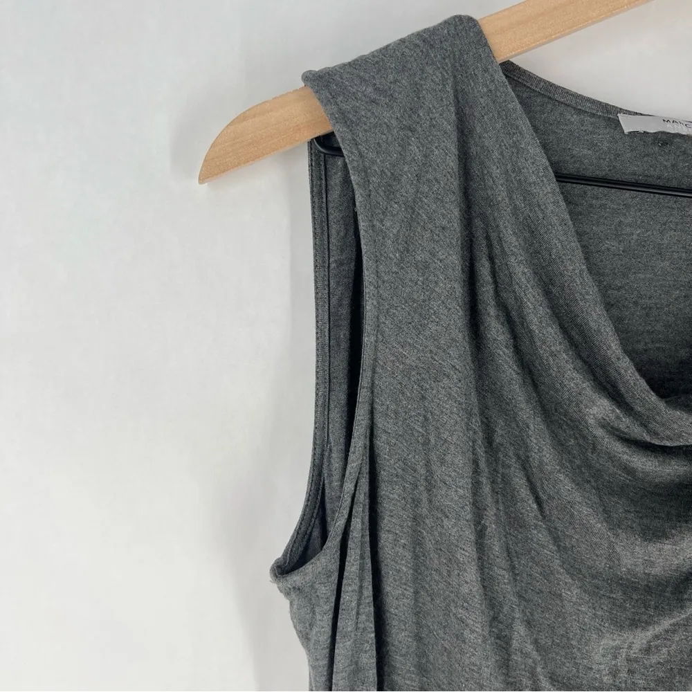 Marc New York Womens Size S Gray Stretch Gathered Sides Sleeveless Cowl Neck Top - Image 3