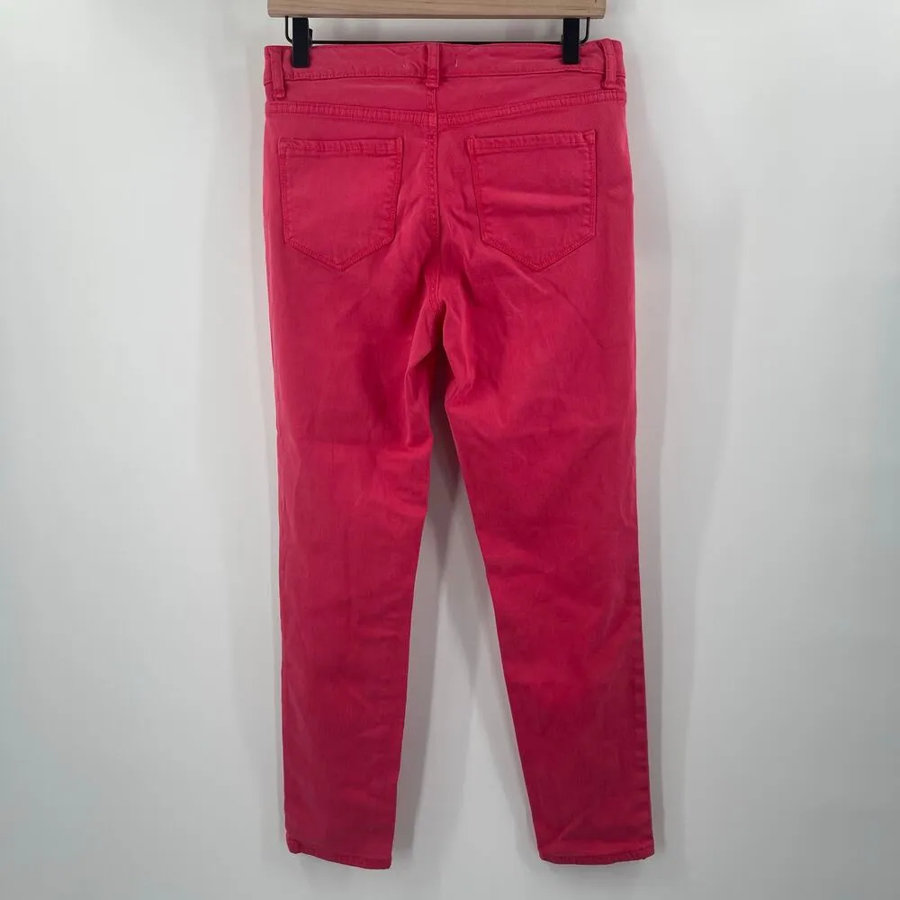 VINTAGE AMERICA BLUES Jeans Size 6R/28 Missy Stretch Skinny Red/Pink Zipper NWT Red - Image 2
