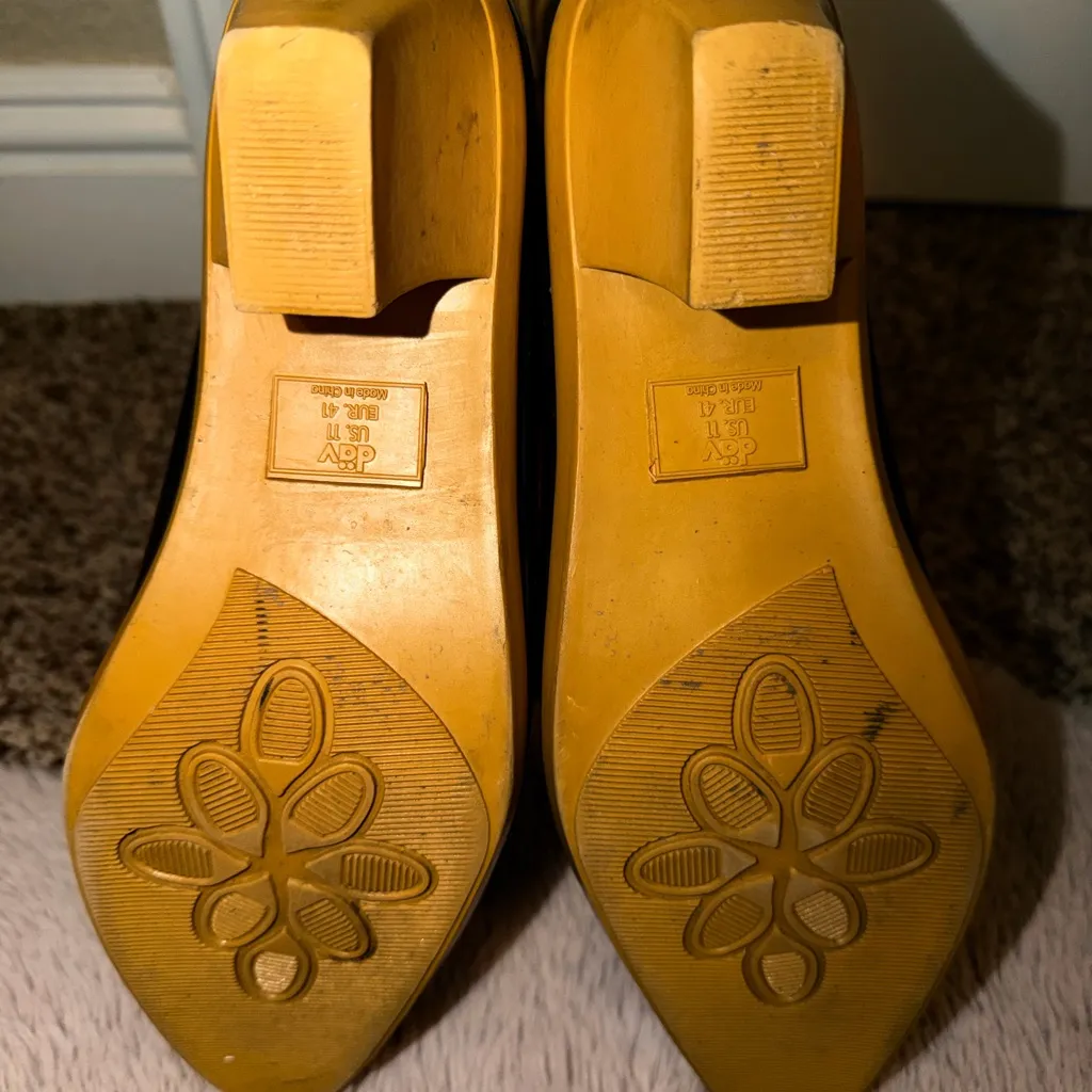 Dav lace up Women's rain boots with heel Black Size 11 - Image 5