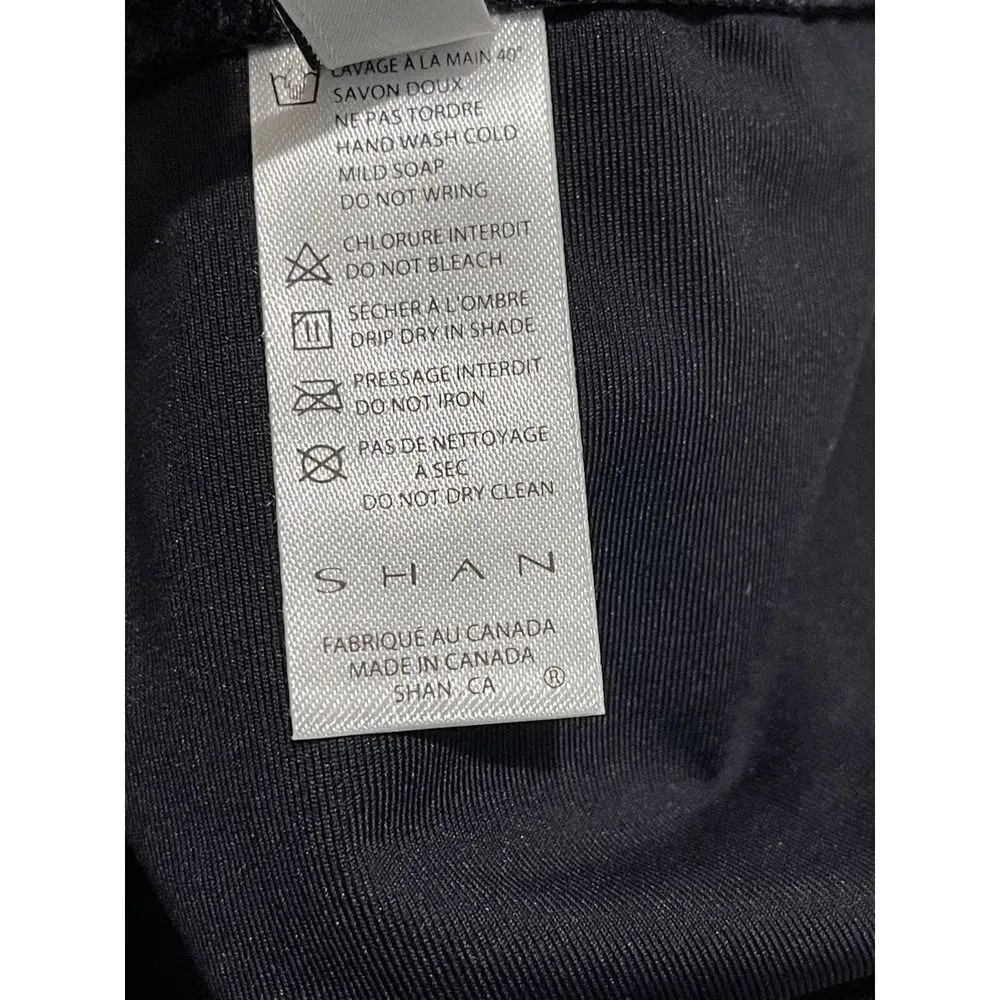 SHAN Velours Onyx Black Velvet Bikini Set Size 8 Triangle Top & Bottom Swimsuit - Image 11