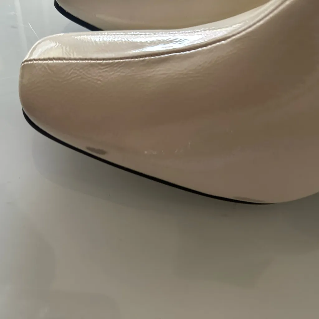 Nasty Gal Cream and Black Heeled Boots - Image 3