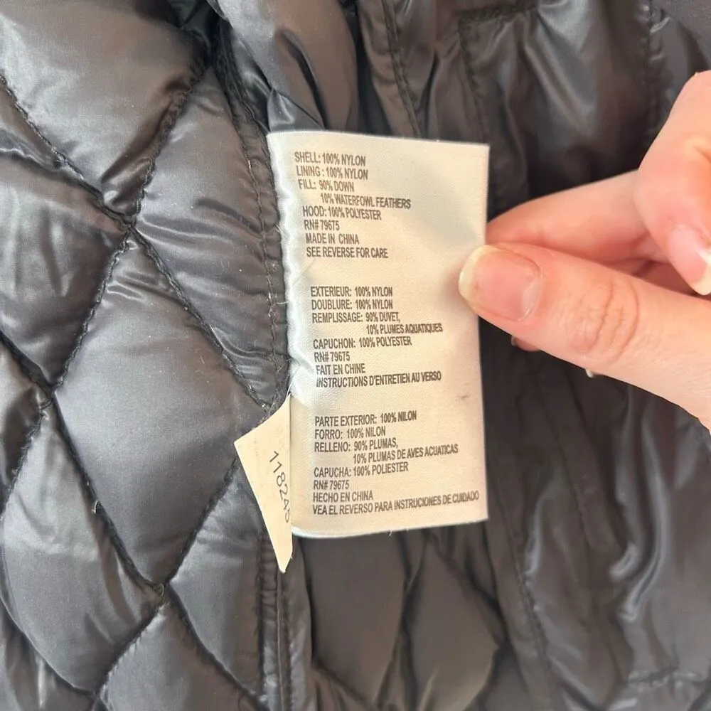 MK Black lightweight Puffer Coat With Hood Jacket Size Large - Image 9