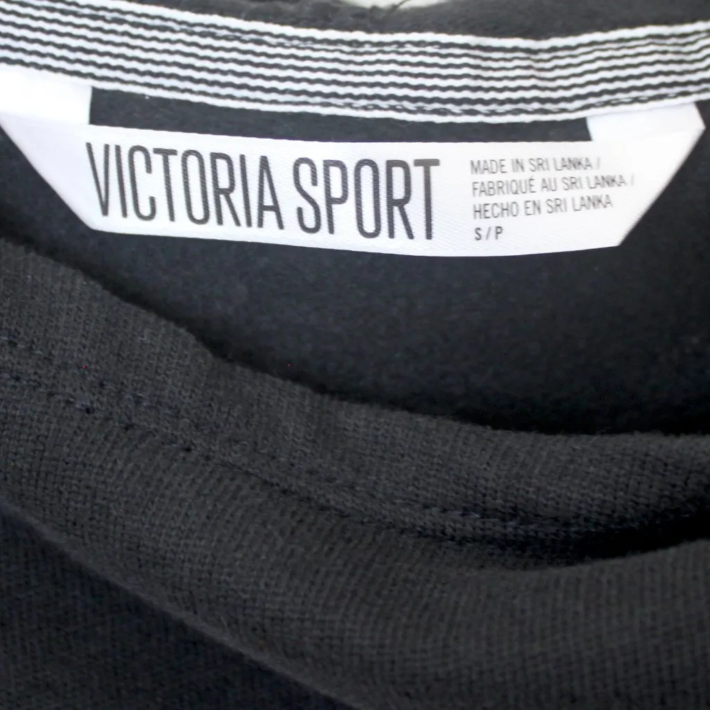 Victoria's Secret Sport Cotton Black Sleeveless Racerback Workout Hoodie Small - Image 5