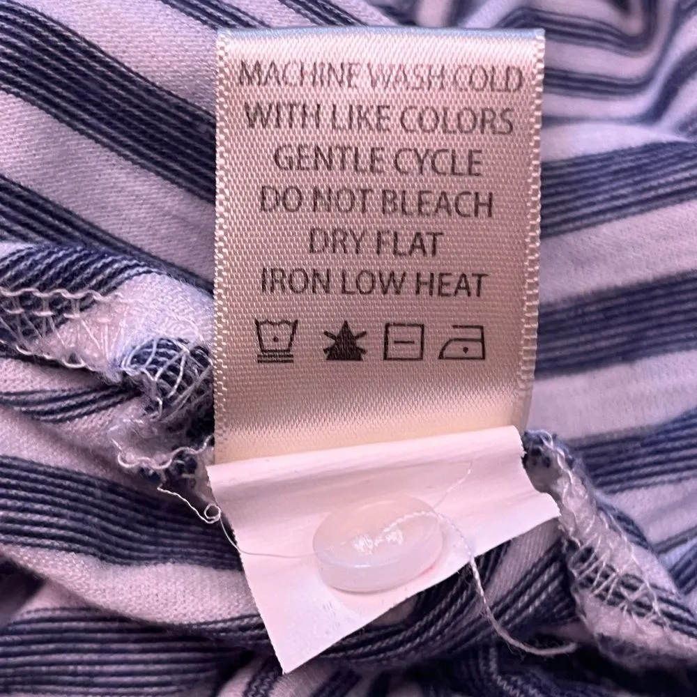 Max Studio Blue & White Tie-Front Top – Size 1X - Image 9