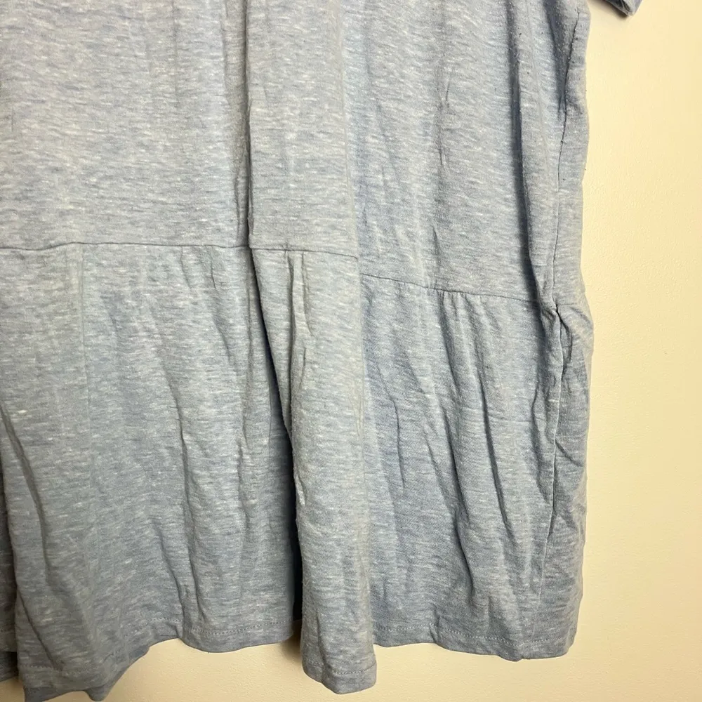 Lane Bryant Light Blue Champagne All Day Short Sleeve Peplum Top - Image 3